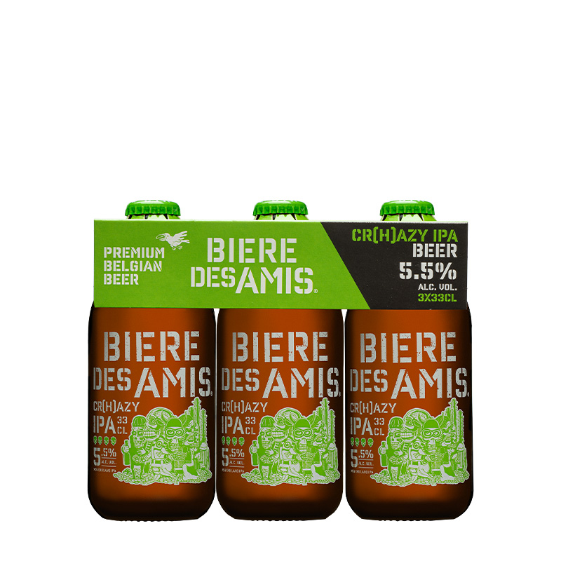 Bière des Amis Cr(h)azy IPA - 3 x 33cl